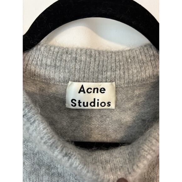 Acne Studios Crew Neck Sweater Small Womens Gray Mohair Wool - Picture 3 of 9
